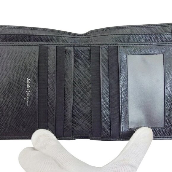 Salvatore Ferragamo Bifold Wallet NERO Women Authentic secondhand - Picture 3 of 8